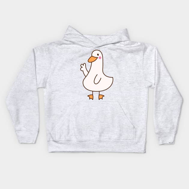 Peace out - goose Kids Hoodie by medimidoodles